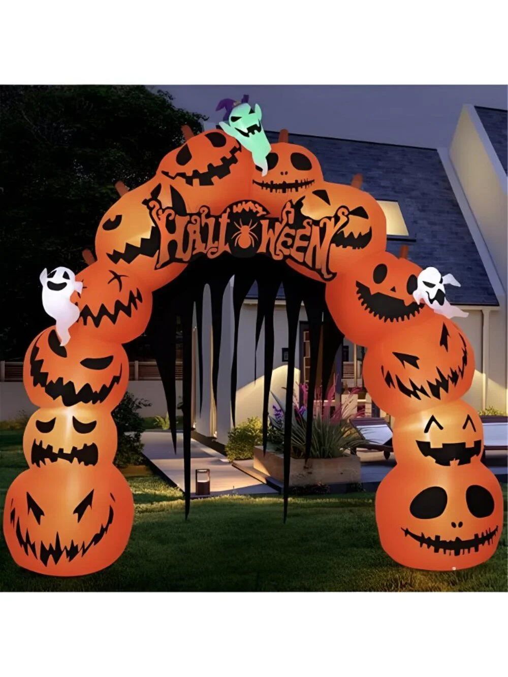 10FT Halloween Inflatables Pumpkin Archway